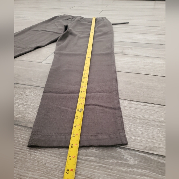 ZARA 100% cotton army olive green relaxed fit pull-on tapered casual pants - Picture 6 of 8